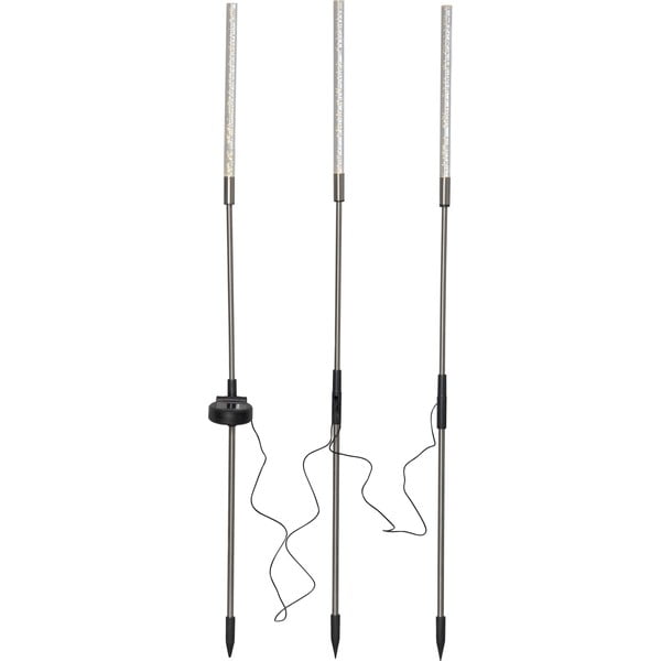 Zestaw 3 ogrodowych solarnych dekoracji świetlnych LED Star Trading Bubbly, wys. 83 cm