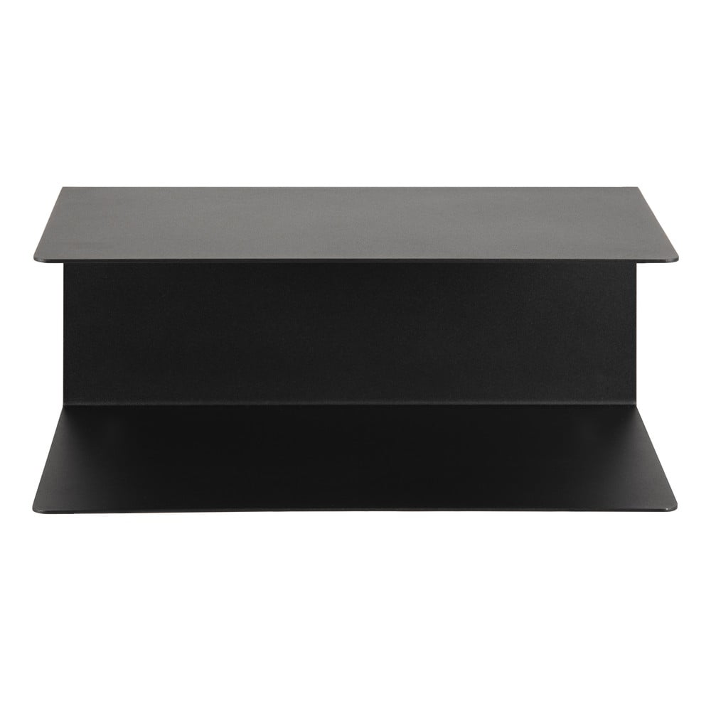 Czarna podwójna metalowa półka ścienna Actona Joliet, szer. 35 cm