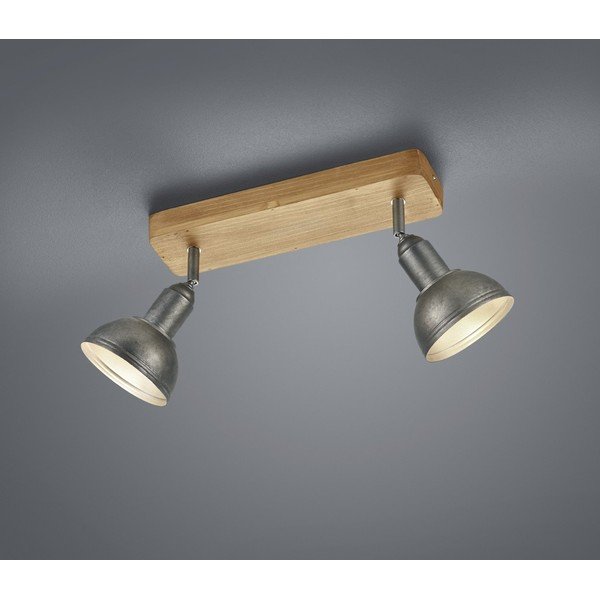 Ciemnoszaro-naturalna lampa punktowa 11x33 cm Delhi – Trio-image-1