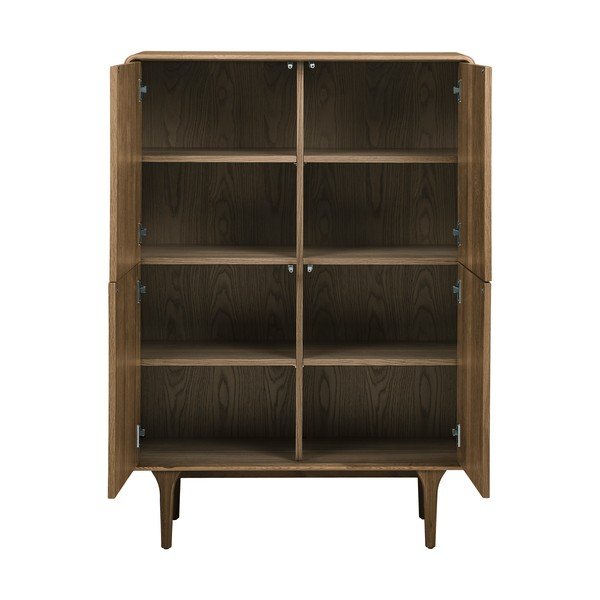 Ciemnobrązowa szafka w dekorze dębu 100x140x40 cm Darwin – House Nordic-image-3