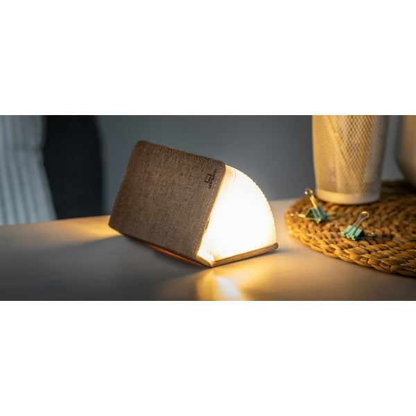 Ciemnobrązowa lampka stołowa LED w kształcie książki Gingko Booklight