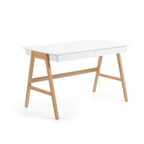 Biurko z białym blatem Kave Home Ingo, 120x60 cm-image-3