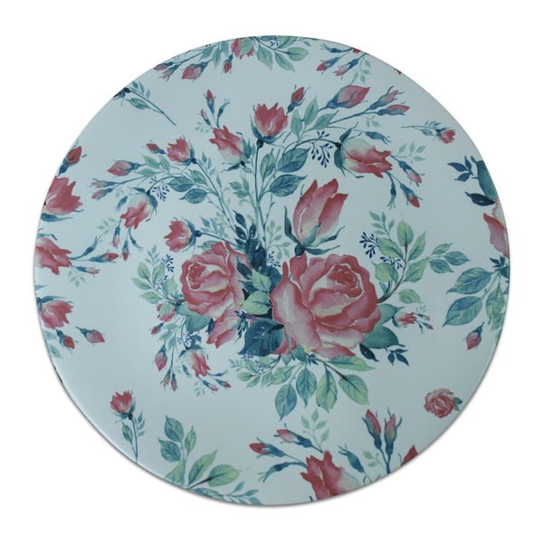 Niebieski talerz ceramiczny Mezzo Roses, ⌀ 26 cm