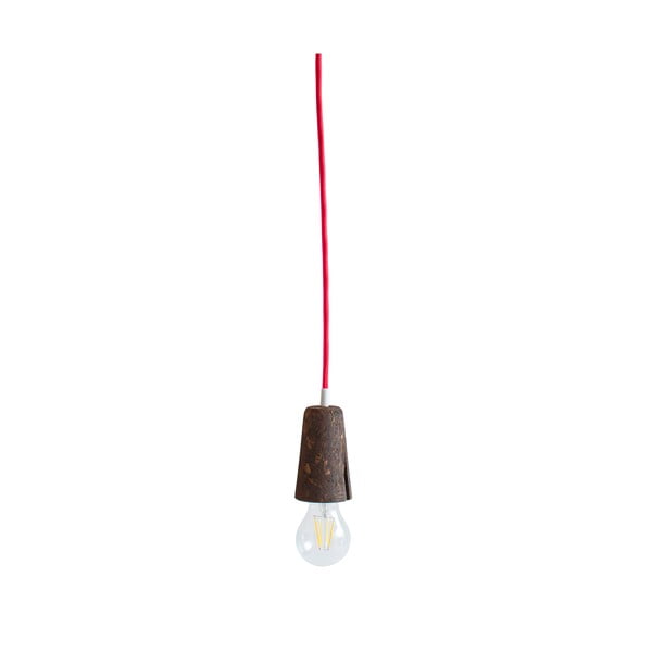 Lampa wisząca Galula Sininho Dark z czerwonym kablem