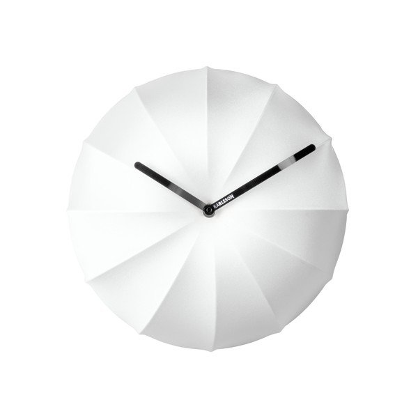 Biały zegar ścienny Karlsson Stretch, ø 40 cm-image-1