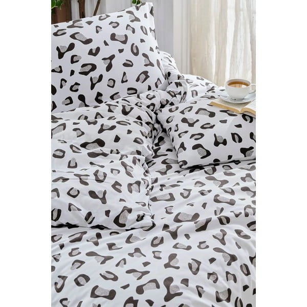 Biało-szara pościel jednoosobowa z prześcieradłem/3-częściowa 160x220 cm Modern – Mila Home-image-2