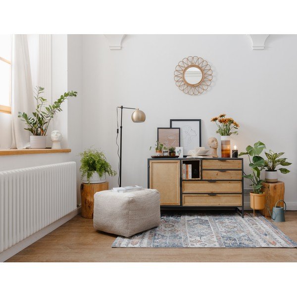 Rattanowe lustro ścienne WOOX LIVING Ratta-image-1