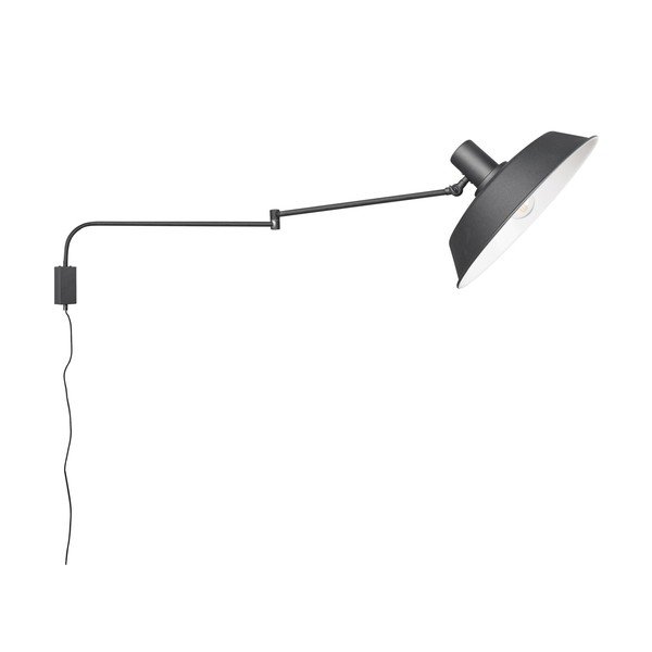 Kinkiet z elastyczną konstrukcją do kontaktu w kolorze matowej czerni ø 35,5 cm Bolder – Trio