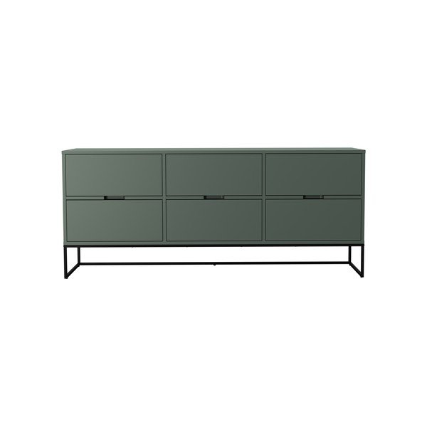 Szarozielona niska komoda 176x76 cm Lipp – Tenzo-image-3