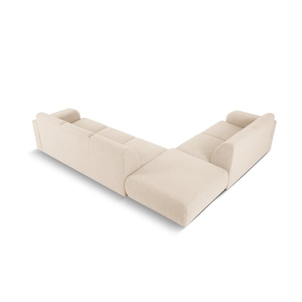 Beżowy narożnik z materiału bouclé (lewostronny) Molino – Micadoni Home-image-3