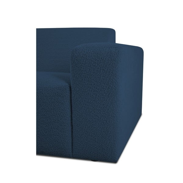 Ciemnoniebieski narożnik z materiału bouclé (lewostronny) Roxy – Scandic-image-3