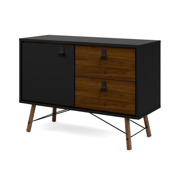 Czarna komoda Tvilum Ry, 102 x 72 cm-image-2