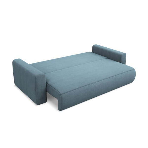 Jasnoniebieska rozkładana/ze schowkiem sofa 238 cm Kapua – Makamii-image-4