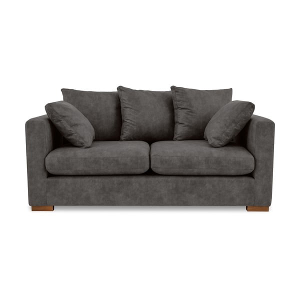 Antracytowa sofa z imitacji skóry 175 cm Hamburg – Scandic