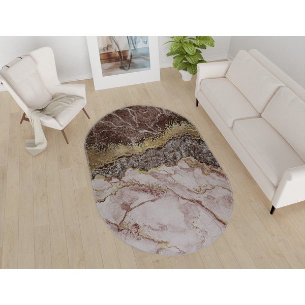 Dywan odpowiedni do prania w brązowo-złotym kolorze 120x180 cm – Vitaus-image-1