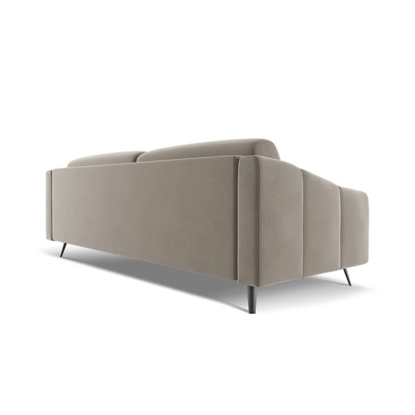 Beżowa aksamitna sofa 238 cm Nalu – Makamii-image-4