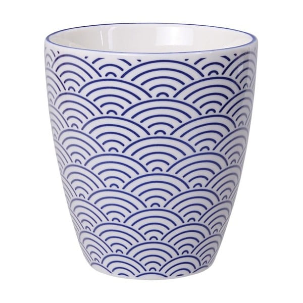 Niebieski kubek porcelanowy do herbaty Tokyo Design Studio Wave