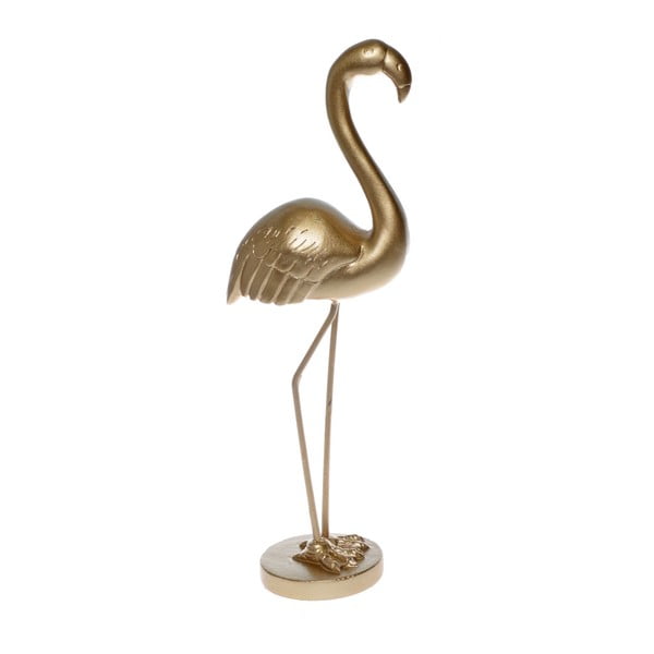 Figurka dekoracyjna w kolorze złota Ewax Flamingo, wys.21 cm