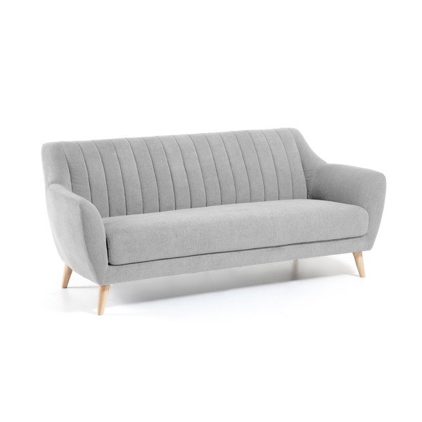 Jasnoszara sofa Kave Home Off-image-1
