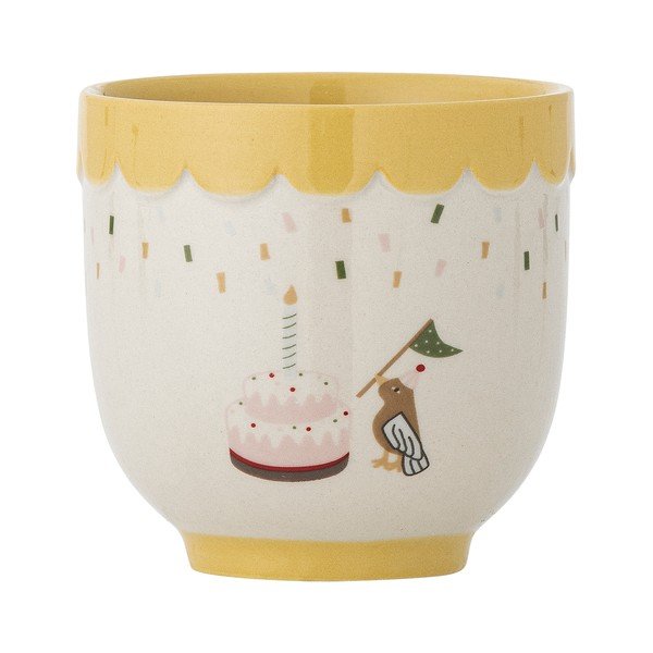 Żółto-kremowy kamionkowy kubek dla dzieci 150 ml Celebrate – Bloomingville Mini-image-3