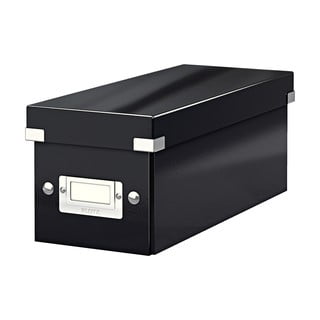 Czarne pudełko do przechowywania z pokrywką Click&Store – Leitz