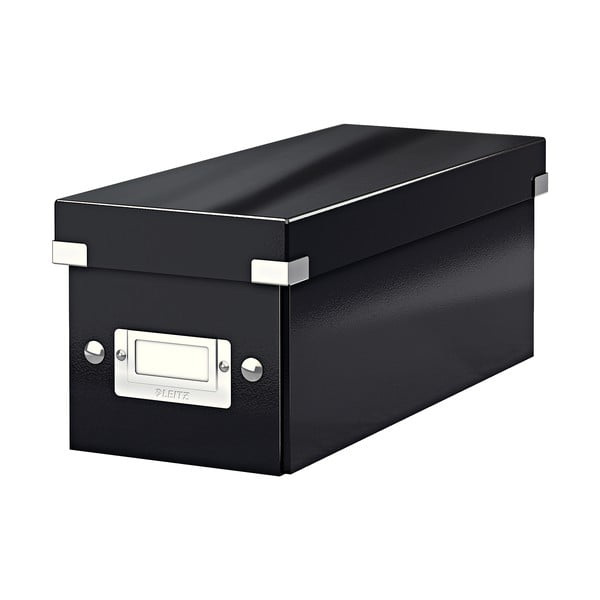 Czarny kartonowy pojemnik z pokrywką 14x35x14 cm Click&Store – Leitz