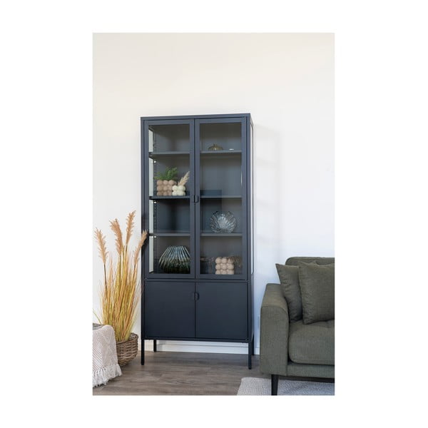 Czarna metalowa witryna 80x180 cm Brisbane – House Nordic-image-4