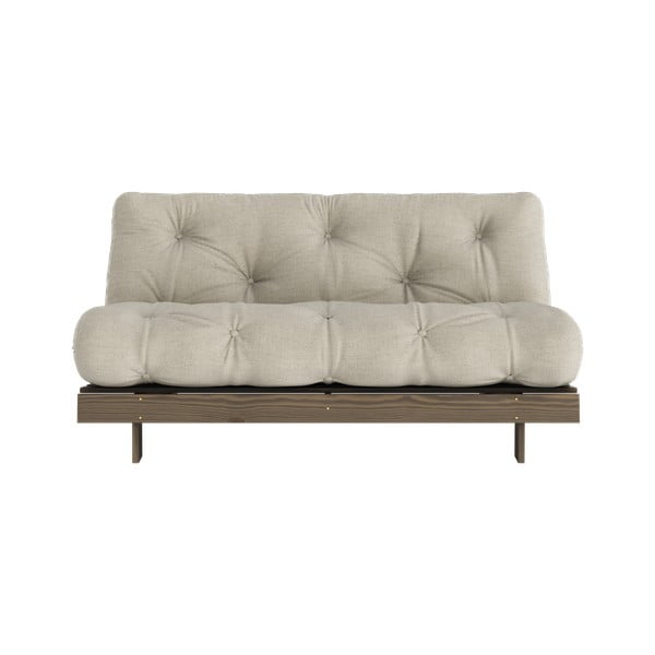 Beżowa lniana rozkładana sofa 160 cm Roots – Karup Design