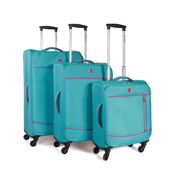 Zestaw 3 walizek Trolley Azul