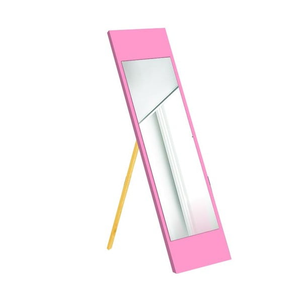 Lustro stojące w różowej ramie Oyo Concept, 35x140 cm