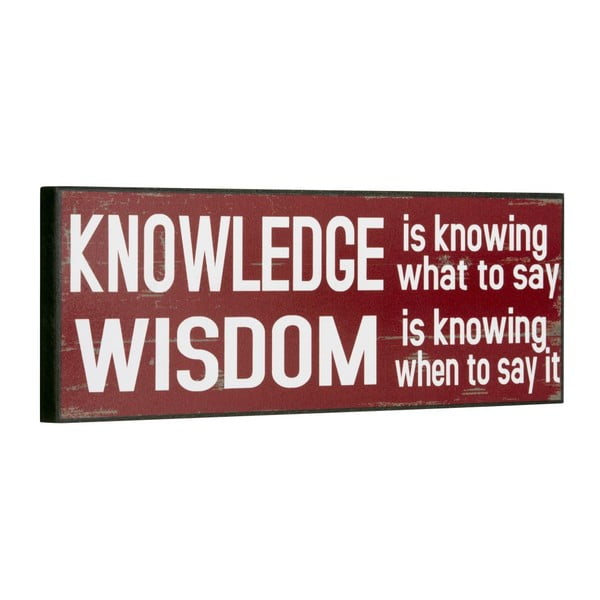 Tablica Knowledge/Wisdom, 14x40 cm