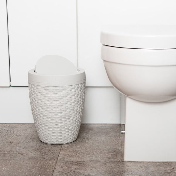 Jasnobeżowy kosz do łazienki Addis Premium, 5 l-image-2