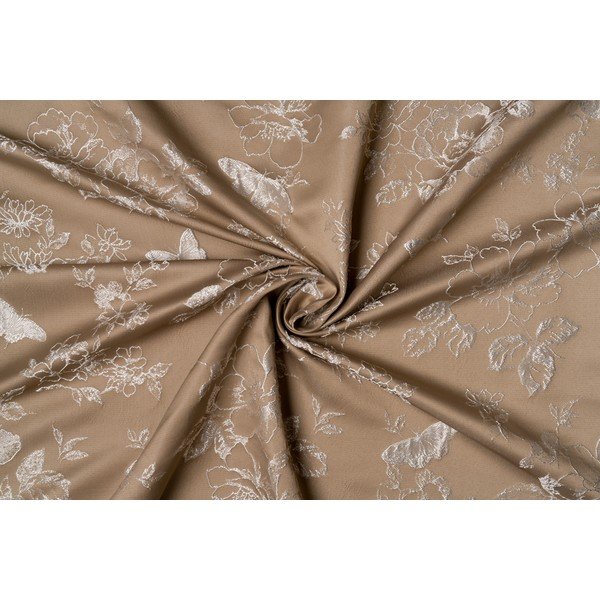 Beżowa zasłona 135x260 cm Lillies – Mendola Fabrics-image-3