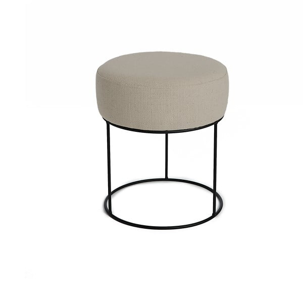 Szary stołek z metalową konstrukcją Simla Round, ⌀ 35 cm