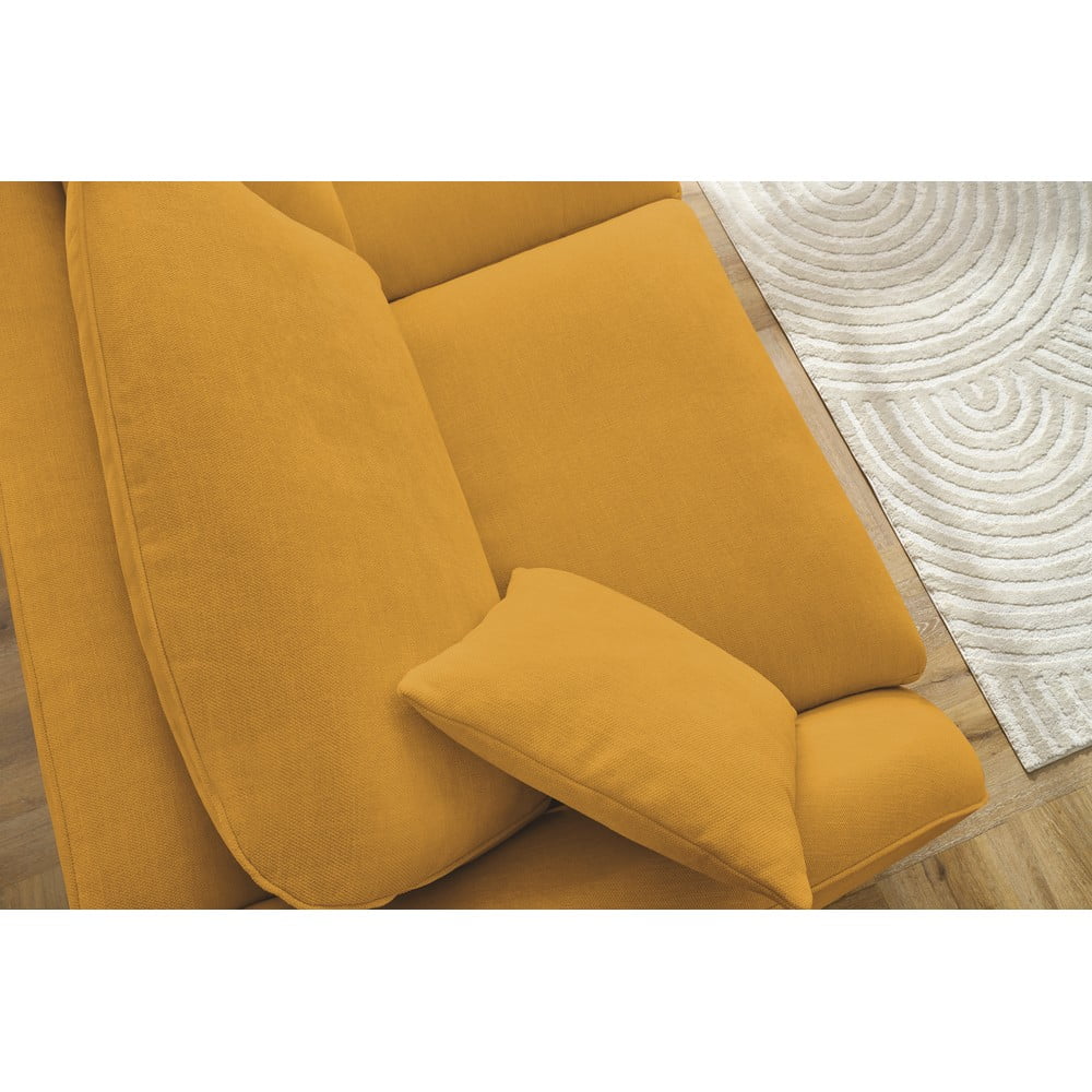 Żółta rozkładana sofa 235 cm Cezanne – Bobochic Paris (zdjęcie 6)