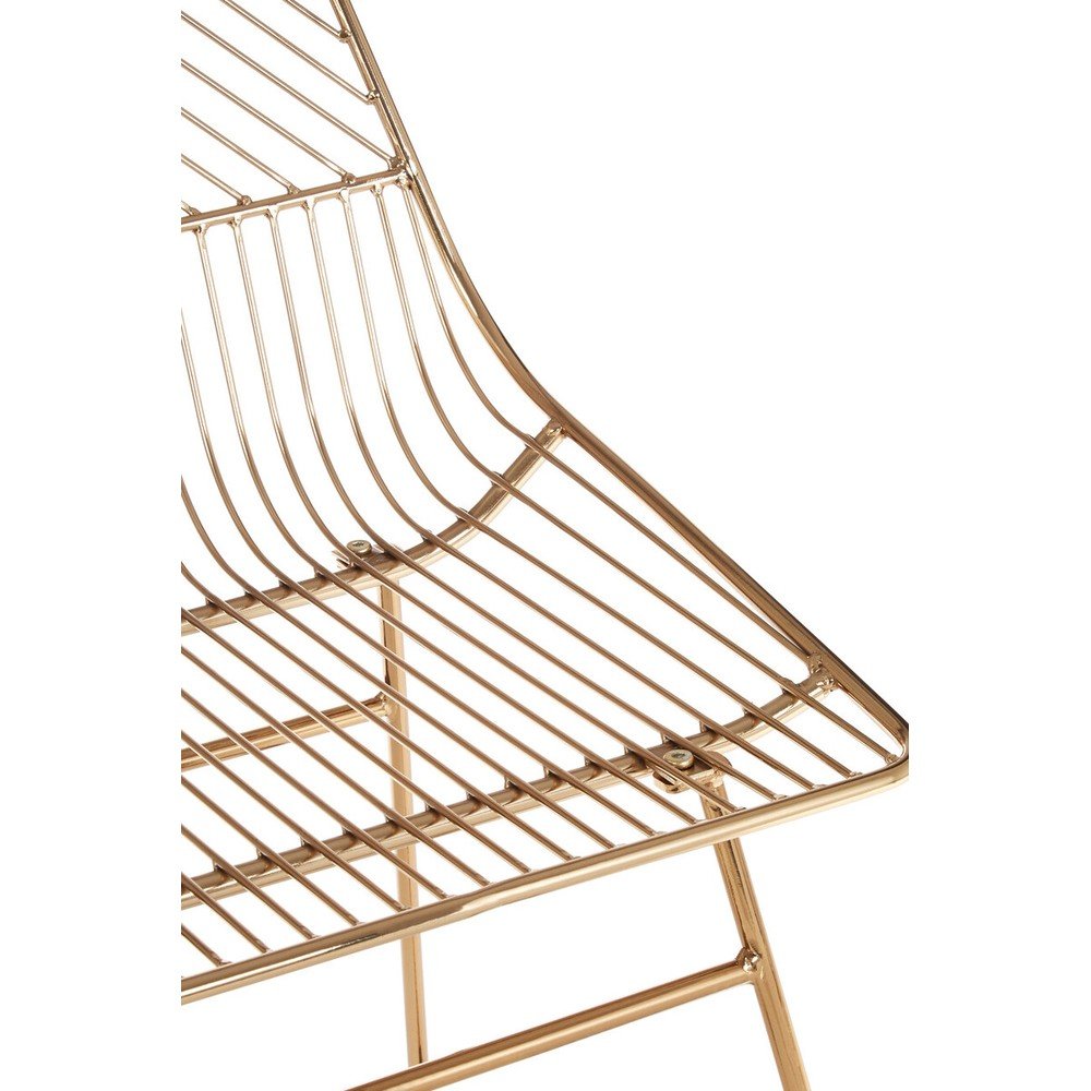 Metalowe krzesło w kolorze złota District – Premier Housewares (zdjęcie 9)