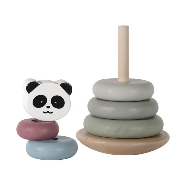 Drewniana wieża do układania Panda – Kindsgut