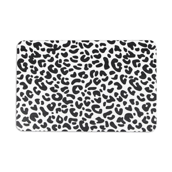 Czarno-biały dywanik łazienkowy 39x60 cm Leopard – Artsy Doormats