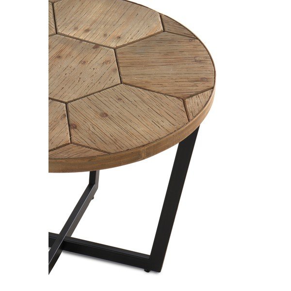 Stolik z czarną żelazną konstrukcją Geese Honeycomb, ⌀ 59 cm-image-3