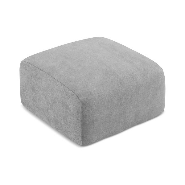 Jasnoszary podnóżek z tkaniny szenilowej Leila – Makamii-image-2