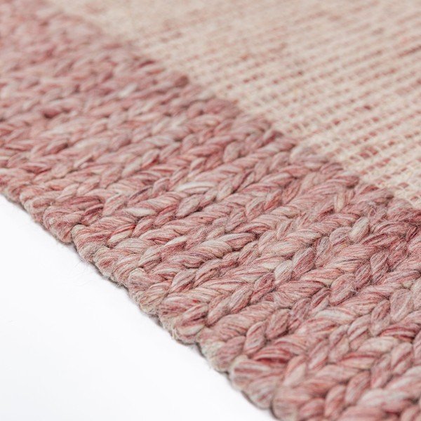 Jasnoróżowy dywan z mieszanki wełny tkany ręcznie 120x170 cm Rue – Flair Rugs-image-2