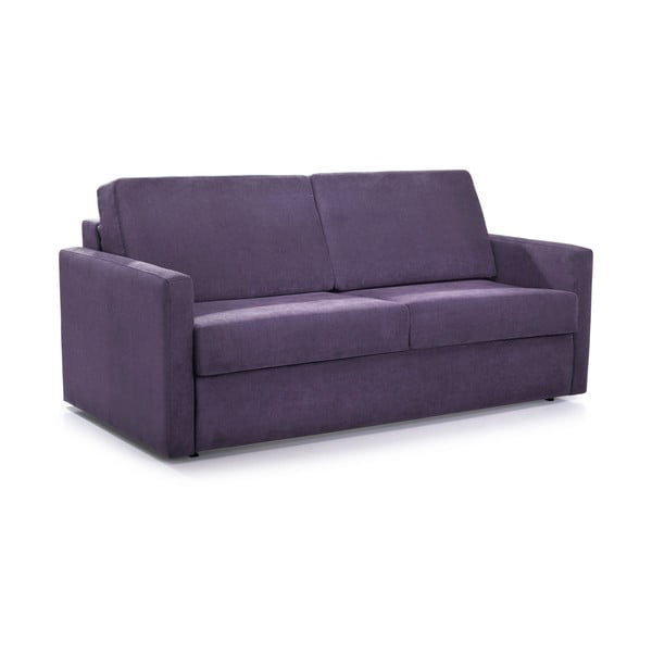 Fioletowa sofa rozkładana z materacem Scandic Soul