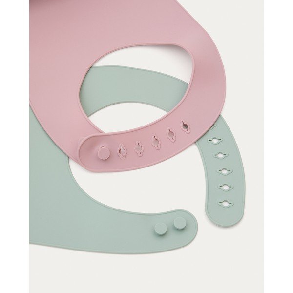 Jasnoróżowo-turkusowe śliniaki zestaw 2 szt. Lili – Kave Home-image-4