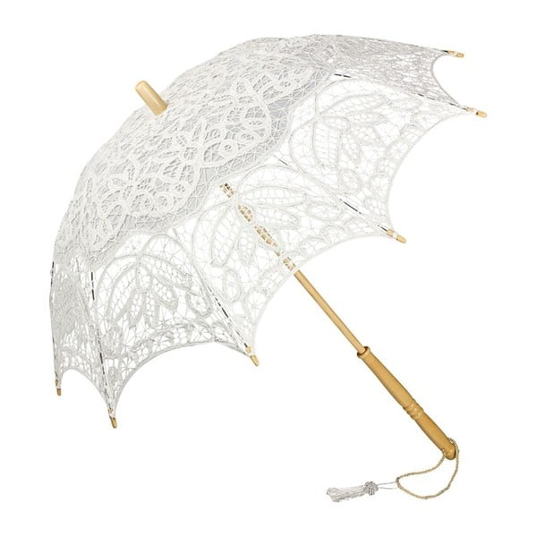Biały parasol Von Lilienfeld Vivienne Lace, ø 75 cm