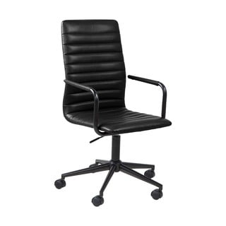 Czarne krzesło biurowe na kółkach Actona Wislow