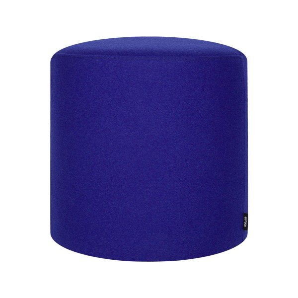 Niebieski wełniany puf Folk – noo.ma