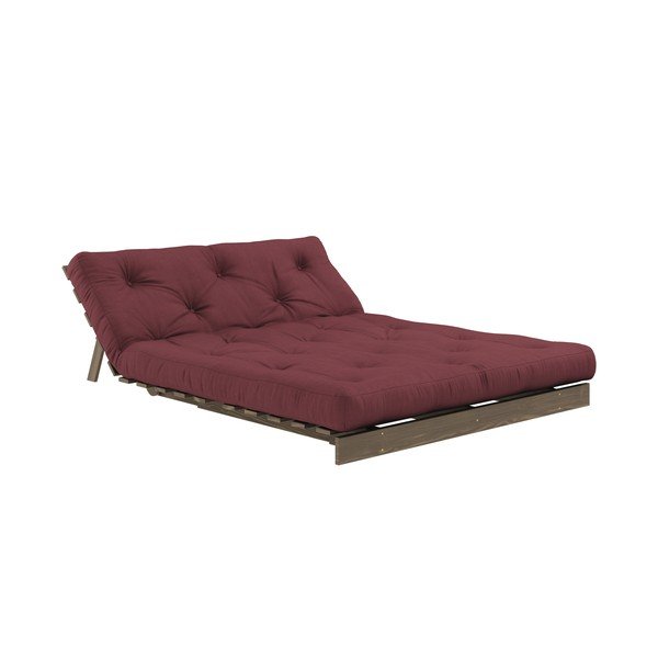 Bordowa rozkładana sofa 140 cm Roots – Karup Design-image-4