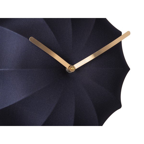Granatowy zegar ścienny Karlsson Stretch, ø 40 cm-image-2
