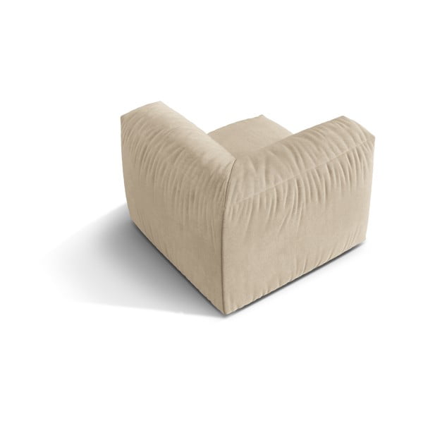 Beżowy aksamitny moduł sofy (strona zmienna) Martina – Micadoni -image-2