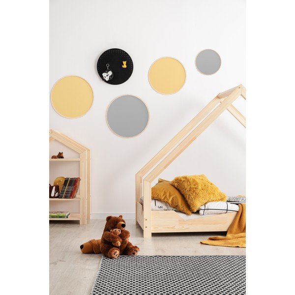 Dziecięce łóżko z drewna sosnowego w kształcie domku Adeko Loca Ana, 70x170 cm-image-3
